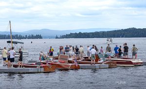 View of the show docks from the water